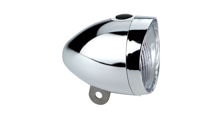 3 Leds Battery Head Lamp Chrome Plated