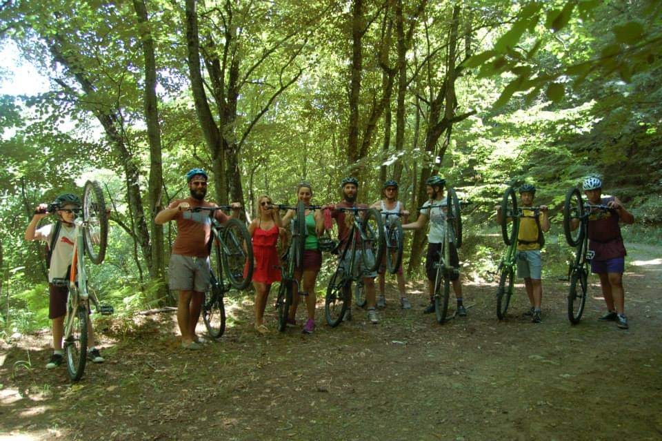Bicycle - Hiking in the Peristeri Waterfall