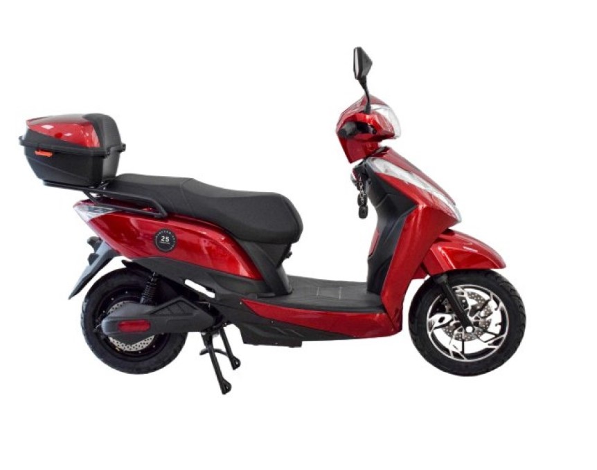 Elektrische Scooter Tweewieler Zonder Rijbewijs ROOD ELECTRO-ACTION 25