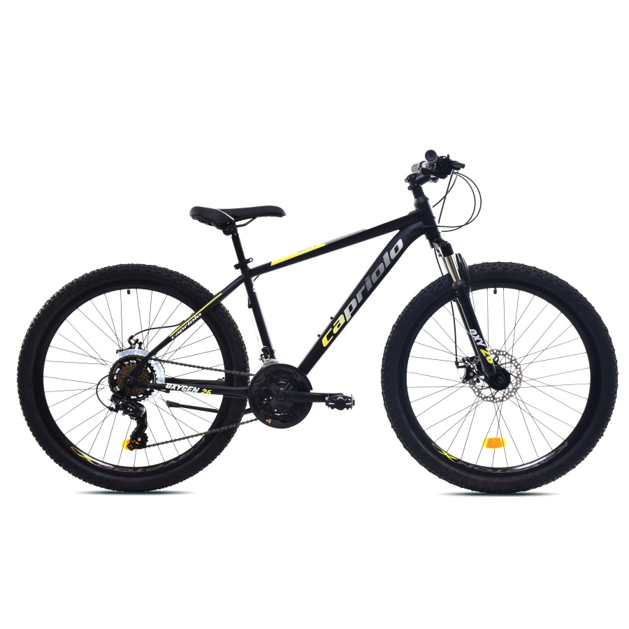 CAPRIOLO OXYGEN DISC 26” MTB FIETS 21sp ZWART/GEEL Nr 40cm 926418-16 2026