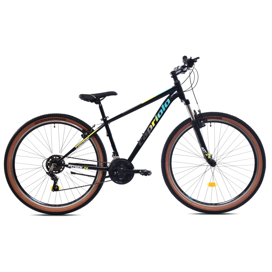 CAPRIOLO OXYGEN 29” MTB FIETS 21sp ZWART/TURQUOISE Nr 41cm 926429-16 2026