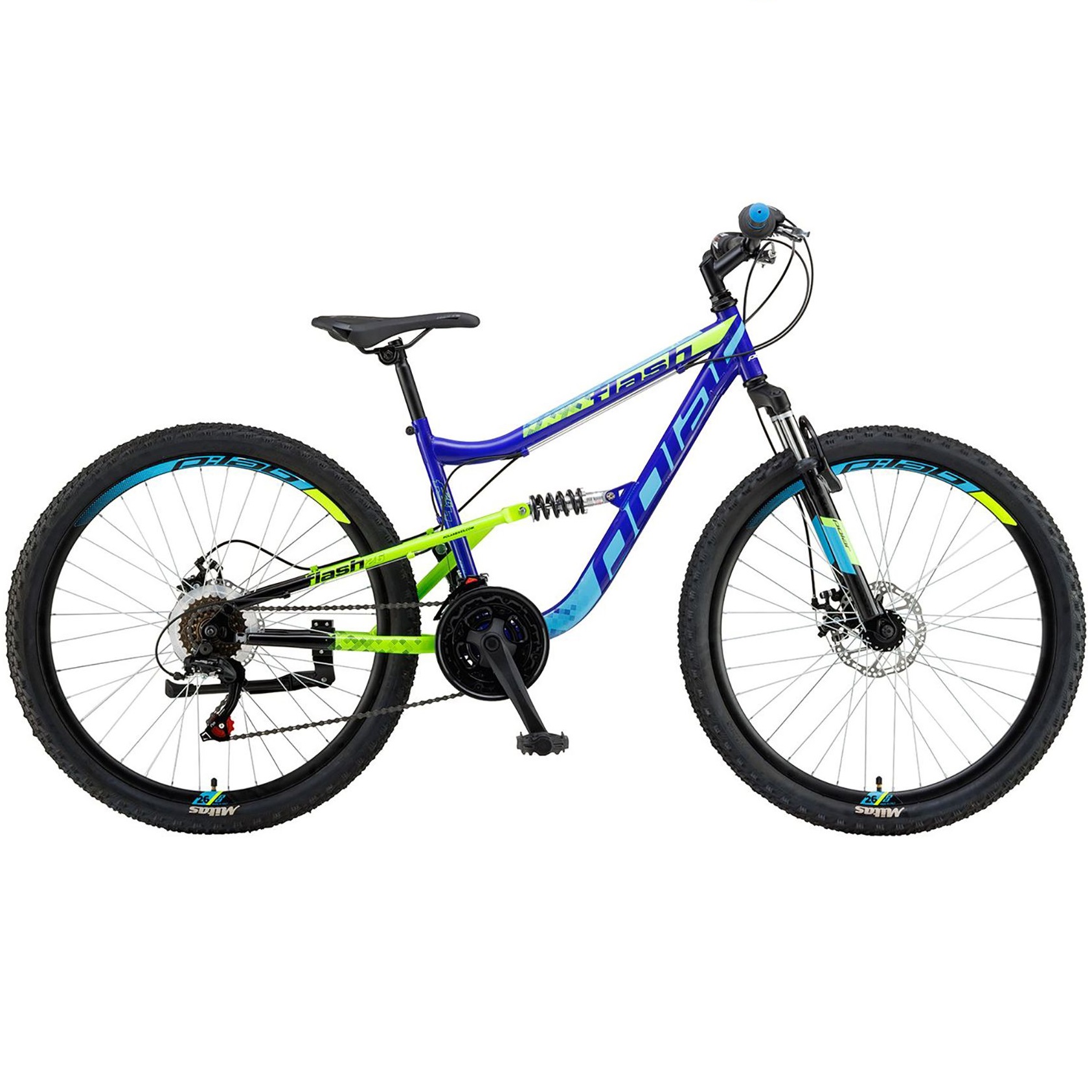 POLAR FLASH BICI MTB 26” 18sp FRENI A DISCO MECCANICI BLU SCURO-VERDE 2025