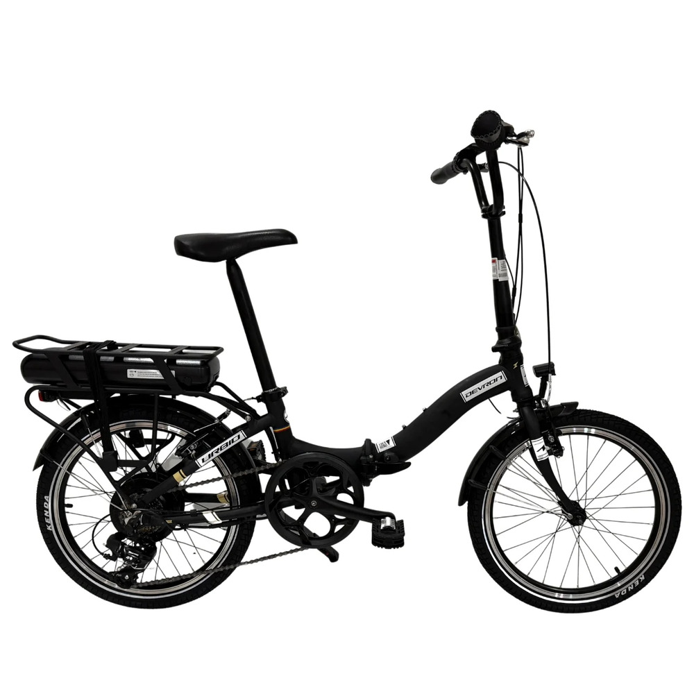 DEVRON 20124 BICI ELETTRICA PIEGHEVOLE 20” 7sp 250W/10.4AH NERO (MOTORE BAFANG) 2025