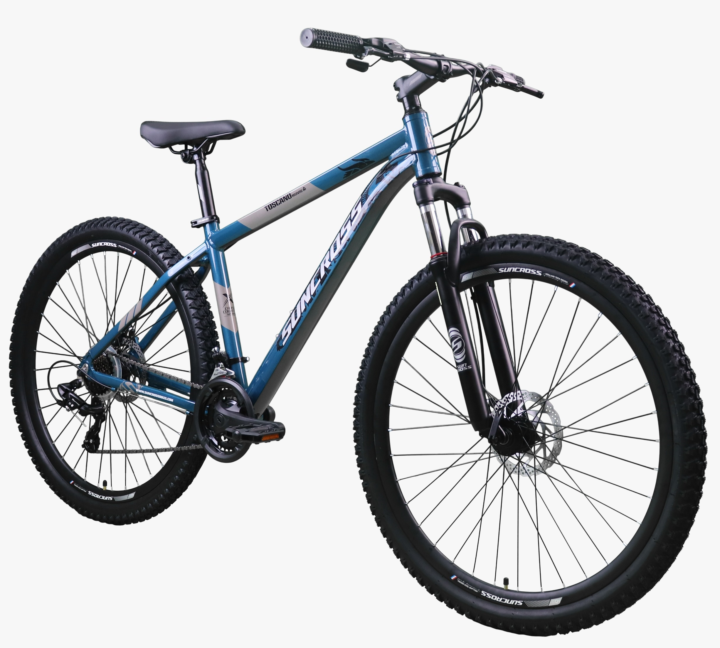 SUNCROSS BICI MOUNTAIN TOSCANO 29'' CON FRENI A DISCO MECCANICI BLU ARGENTO Blu Argento