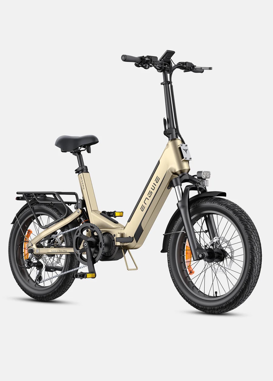 ENGWE Aluminum Folding Electric Bicycle L20 3.0 PRO (48V - 720wh - Mid Drive Motor - 100Nm) GOLD MATT Gold