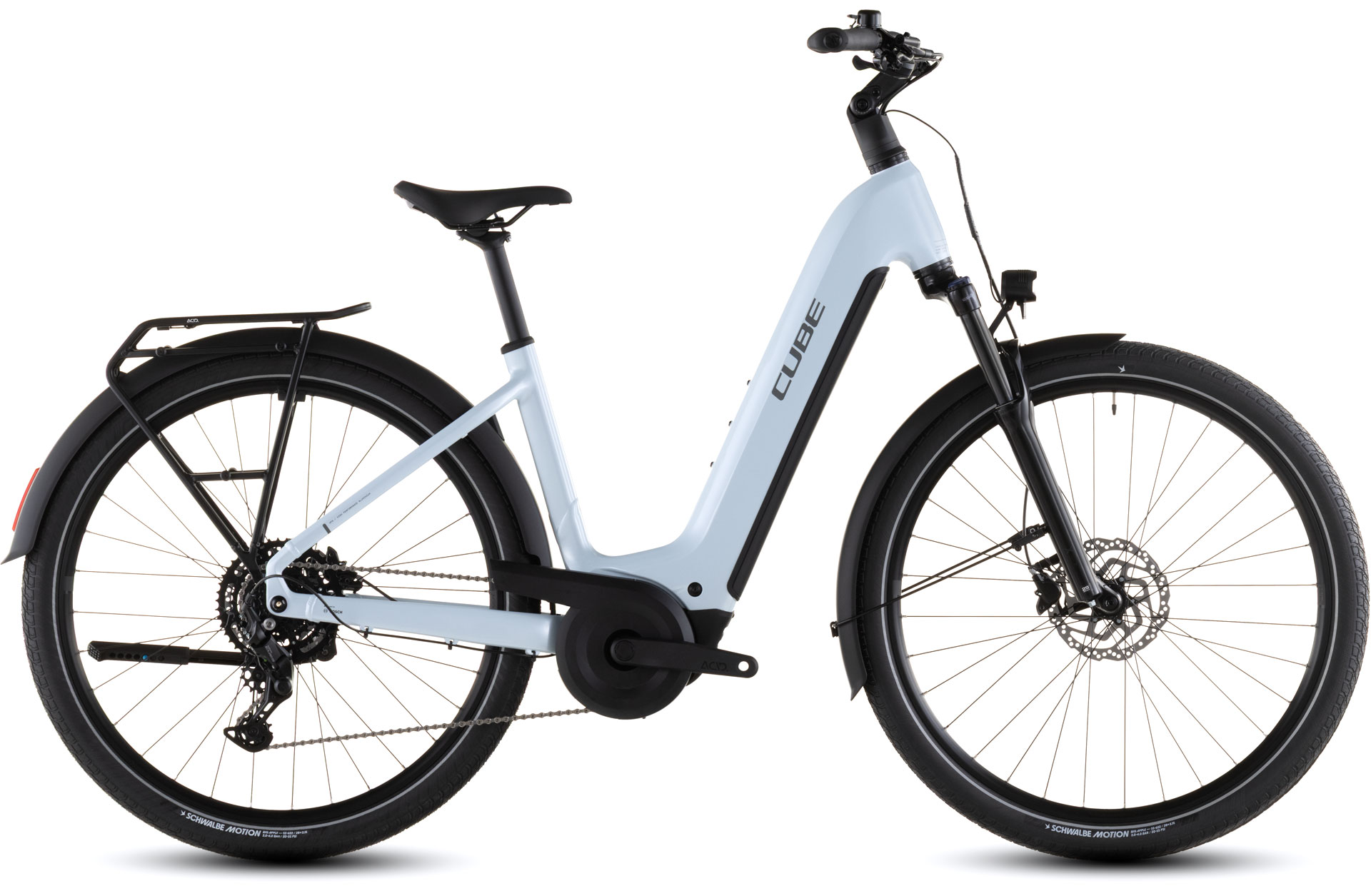 CUBE ELECTRIC BIKE TOURING HYBRID ONE 600 EASY ENTRY 28" GLACIER'N'REFLEX 2026 Blue