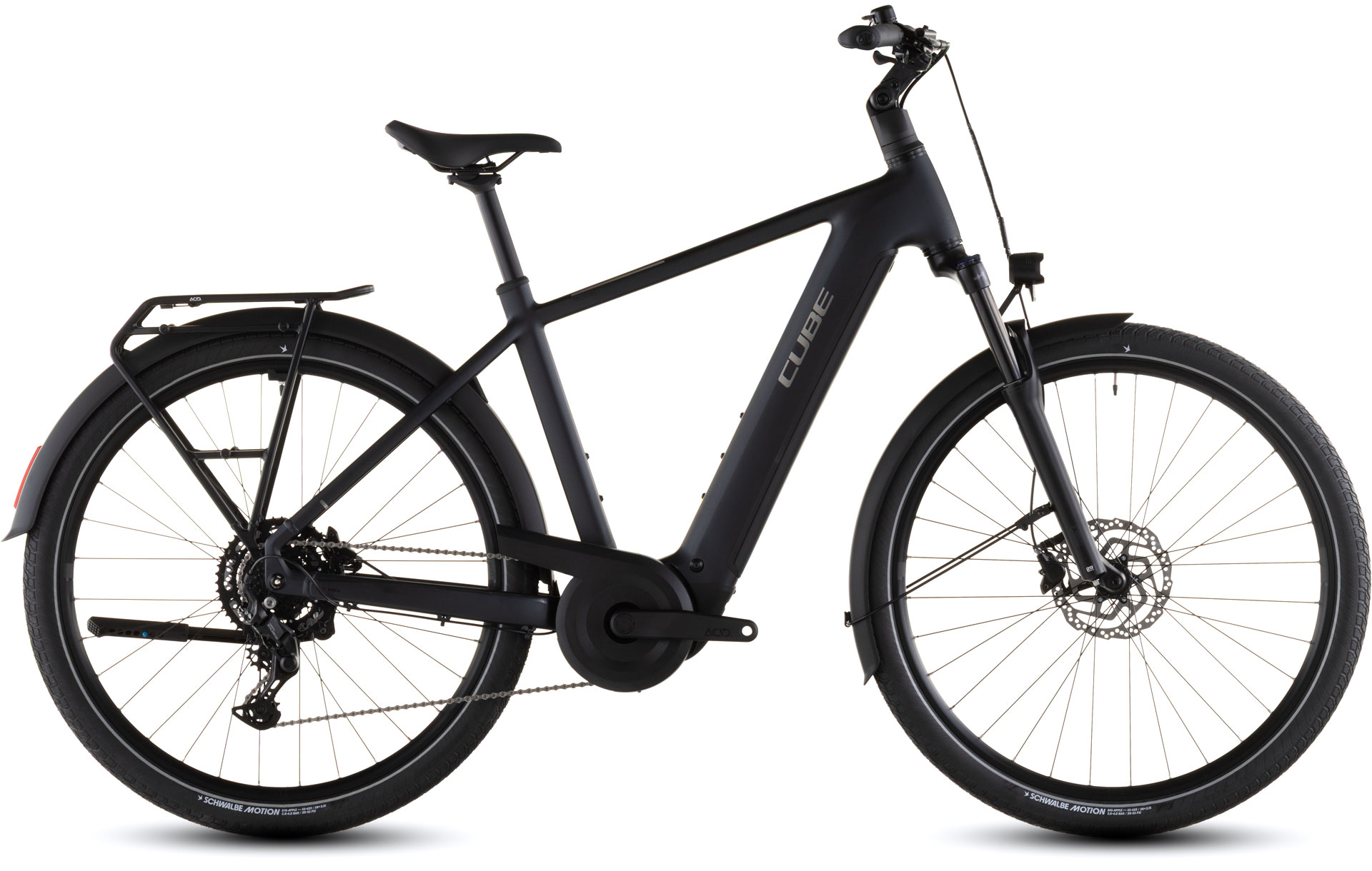 CUBE ELECTRIC BIKE TOURING HYBRID ONE 600 28" COAL'N'CHROME 2026 Black