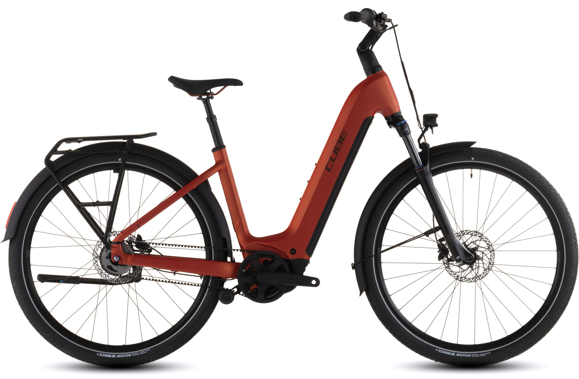 CUBE ELECTRIC BIKE TOURING HYBRID COMFORT SLX 800 EASY ENTRY 28" CHILLI'N'CHROME 2026 Red