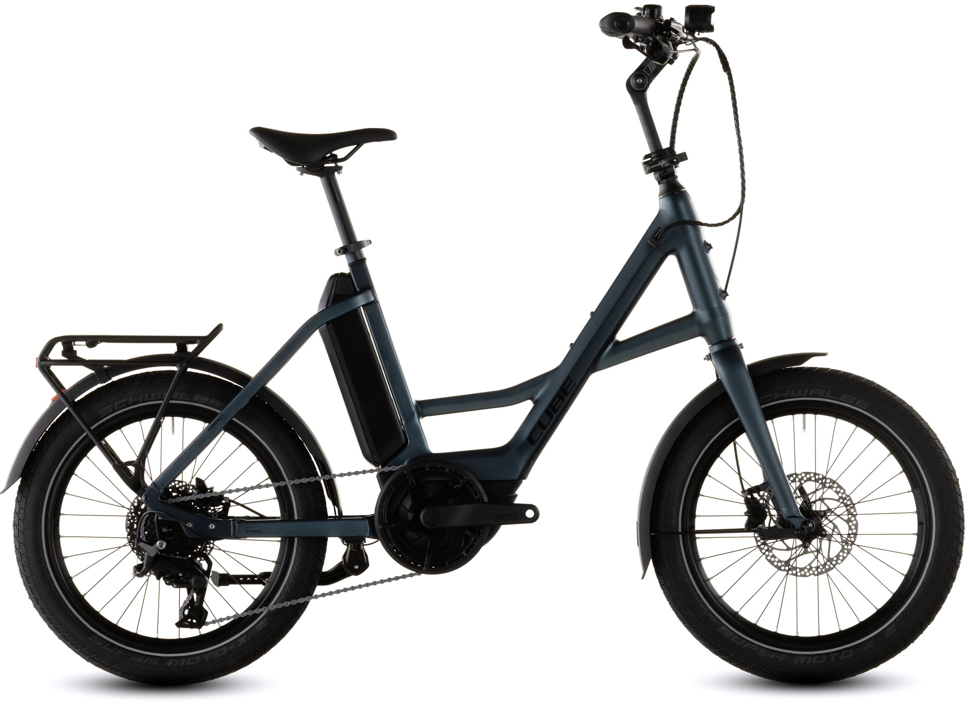 CUBE ELECTRIC CITY BIKE COMPACT HYBRID 545 20" ROYALGREEN'N'BLACK 2026 Green Black