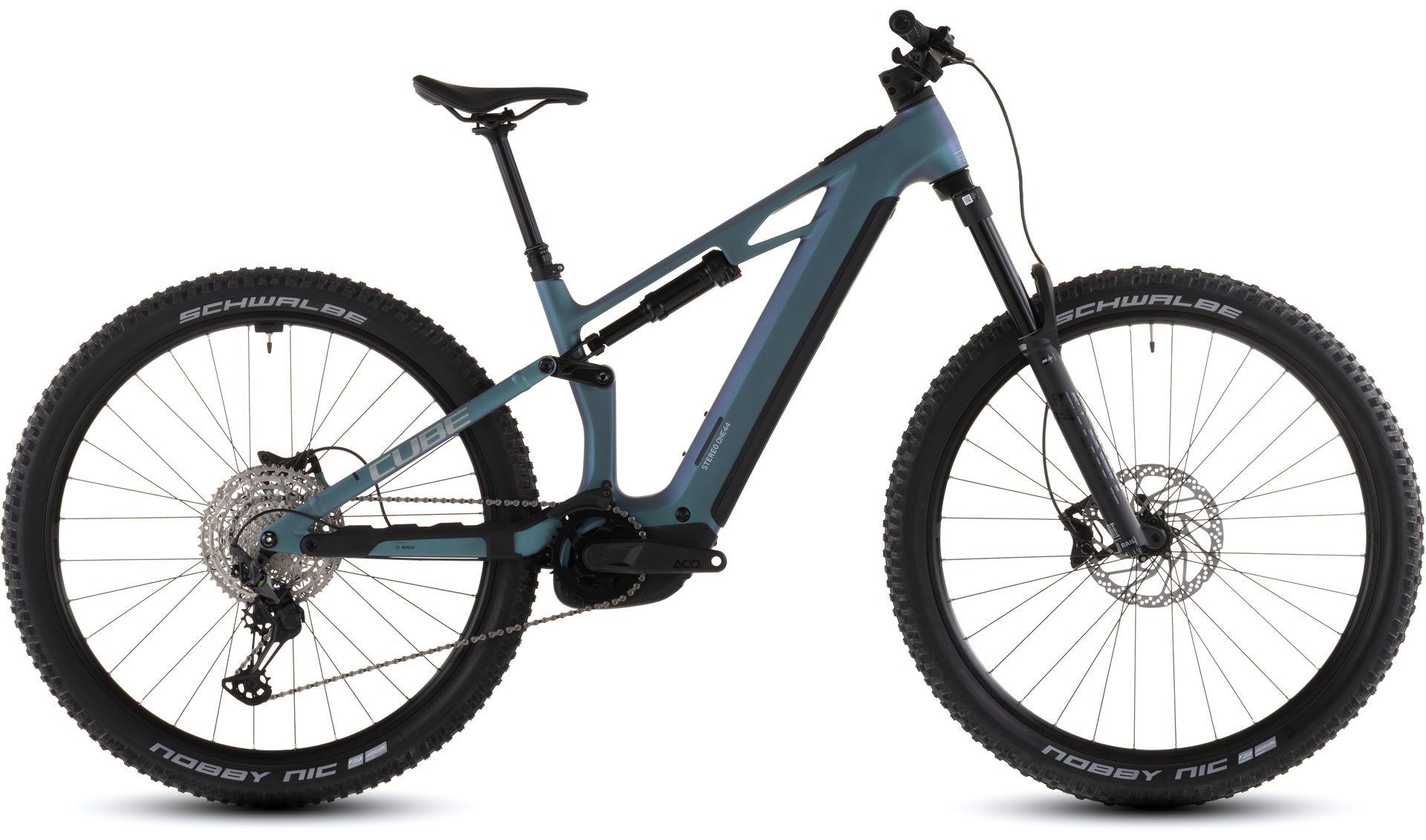 CUBE ΗΛΕΚΤΡΙΚΟ ΠΟΔΗΛΑΤΟ FULL SUSPENSION STEREO HYBRID ONE44 HPC RACE 800 29" SMARAGDGREY΄N΄PRISM 2026 Γαλαζοπράσινο