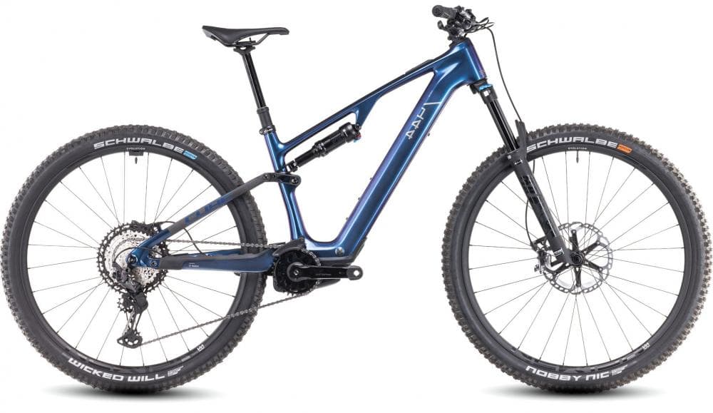 CUBE ELECTRIC FULL SUSPENSION BIKE AMS HYBRID ONE44 C:68X SLX 400X 29" DEEPCOBALT'N'BLACK 2025 Blue