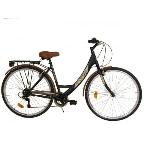 ENERGY WOMEN'S CITY BIKE MARINA CITY 700C FRAME 6 SPEEDS BLACK Black