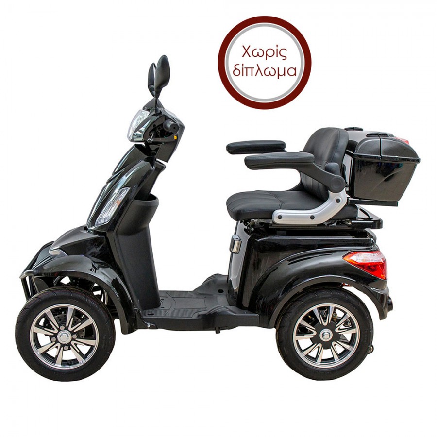 GESUBSIDEERDE VIERWIELIGE ELEKTRISCHE SCOOTER T408 QUATER ZWART