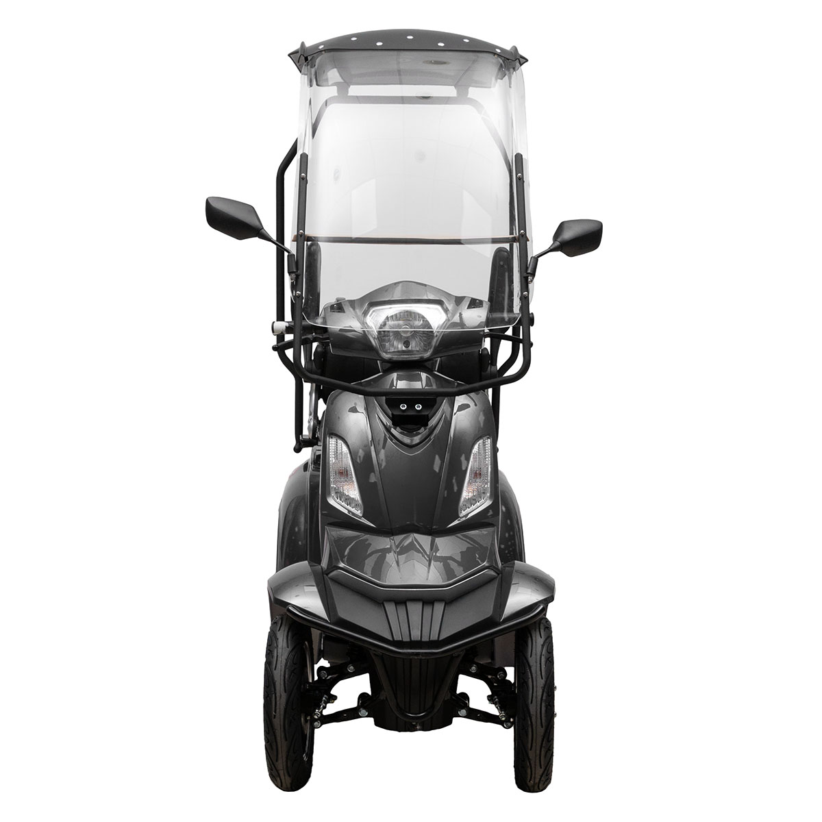 GESUBSIDEERDE VIERWIELIGE ELEKTRISCHE SCOOTER T408 QUATER GRIJS MET OVERKAPPING